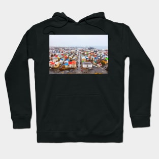 Reykjavik rooftop landscape Hoodie